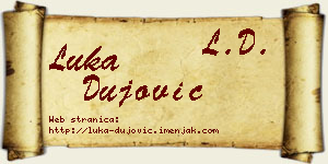 Luka Dujović vizit kartica